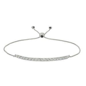 0.75 Carat Natural Diamond Bolo Bar Bracelet